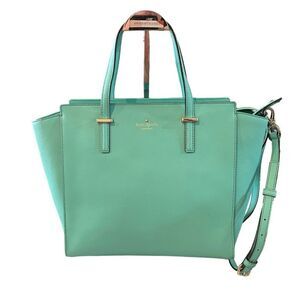 Kate Spade Leather Cedar Street Hayden Satchel Turquoise
